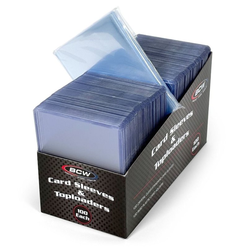 Card Sleeve and Toploader Combo Pack (100 count)